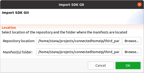 Import SDK Git